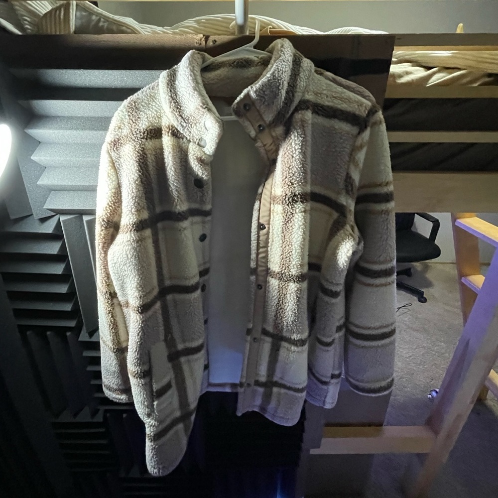 Maurice’s Brown Plaid Over Coat